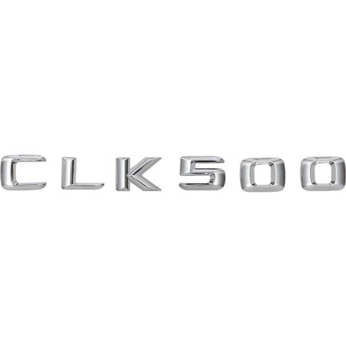 Chrome 3D ABS Plastic Car Trunk Rear Letters Words Badge Emblem Decal Sticker for CLK Class CLK500