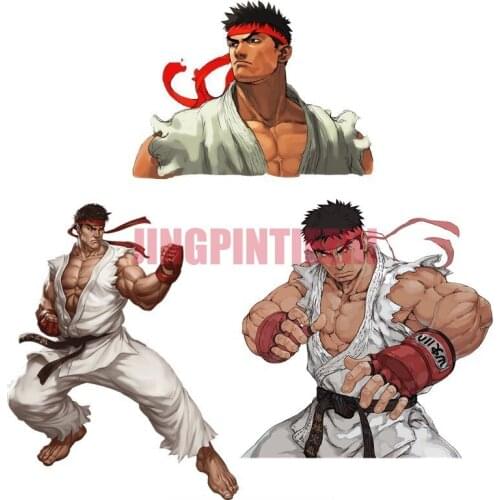 Personality Car Sticker FC938 Ryu Fighter Car Body Sticker Motorcycle Road Bike Decal Car Decal Decoration Laptop