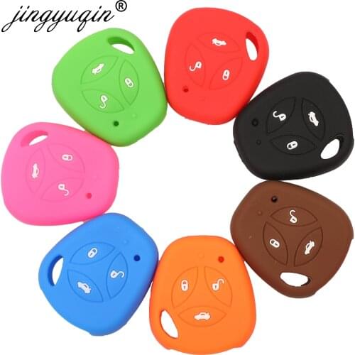 Jingyuqin 30pcs 3 BTN Silicone Rubber Car Remote Key Fob Cover Case Set For LADA Priora Sedan Sport Kalina Granta Vesta X-Ray