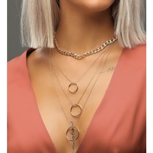 Gold Plated Rings Design Multi Pendant