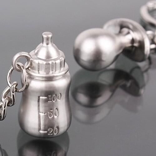 2Pc Lover Keychain Key Chain Terminator Creative Feeder Teat Key Rings The Best Souvenir Gift Auto Motorcycle Car Key Ring