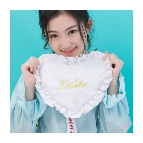 Japanese Style Cute Heart Pillow Single Shoulder Bags Mini Phone Wallet Bag Purse Cartoon Lolita Chain Sweet Girl Kawaii