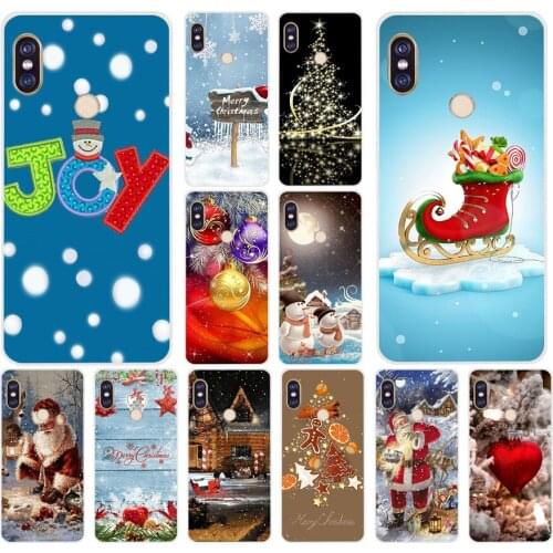 160FG happy New Year merry Christmas Tree Soft Silicone Tpu Cover phone Case for xiaomi redmi 5A 8 8A 5Plus note 5 5A 8 8t Pro