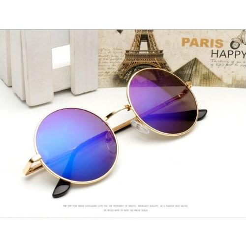 New Mens Classic small Round Sunglasses steampunk Women Small Vintage Retro Mirror John Lennon Sun Glass Oculos de sol Masculino
