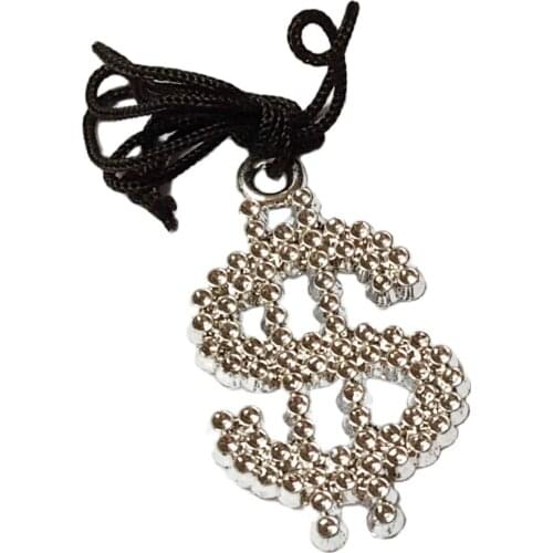 200X Dollar Sign Charm with Necklace Pinata Bag Filler Loot Vending Capsule Toys Party Favor Novelty Gift Supplies Novelties