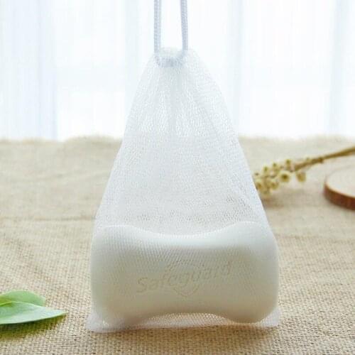 Foam Cleansing Soap Bag Wash Face Nylon Bath Bubble Net Hangable Soaps Bubbles Bags White Color LX9359