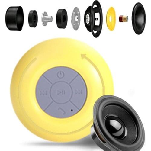 Mini Bluetooth Speaker Portable Waterproof Suction Cup Wireless Handsfree Speakers, For Showers, Bathroom, Pool, Car, Beach