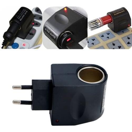 Premium AC To DC 12V 220V Wall Power EU Plug Car Cigarette Lighter Adapter New