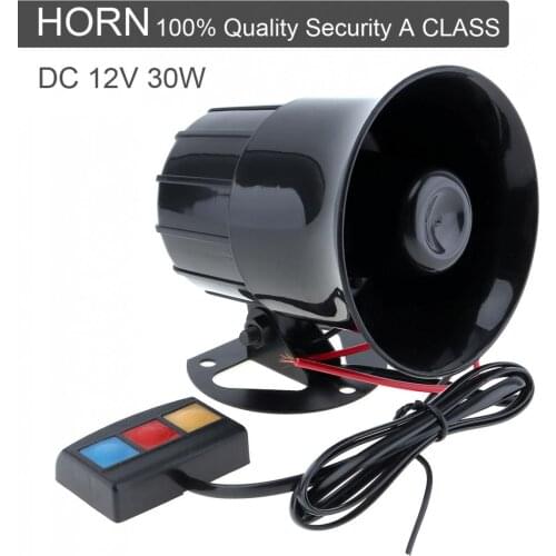 Durable Universal 30W 12V 3 Sound Car Speaker Loud Siren Horn 105db for Car / Motorcycle