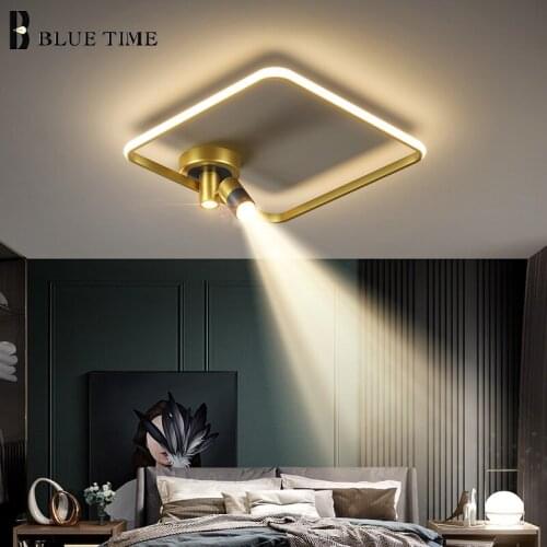 Simple Modern Ceiling Light Home 110v 220v Ceiling Lamp Round&Square For Living Room Bedroom Dining Room Led Lustre Black&Gold