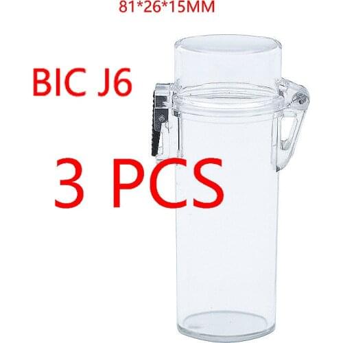 Transparent Plastic Lighter Case For BIC J5 J6 Waterproof Protective