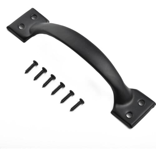 Cabinet Door Pull Handle W/ Mounting Screws 150mm Pull Handle Simple Antique Style Iron For Home Decoration Accessories