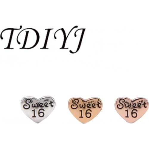 TDIYJ Newest 8MM Love Sweet Heart Slide Charms Fit For Stainless Steel Mesh Bracelets Children Jewelry 12Pcs/lot