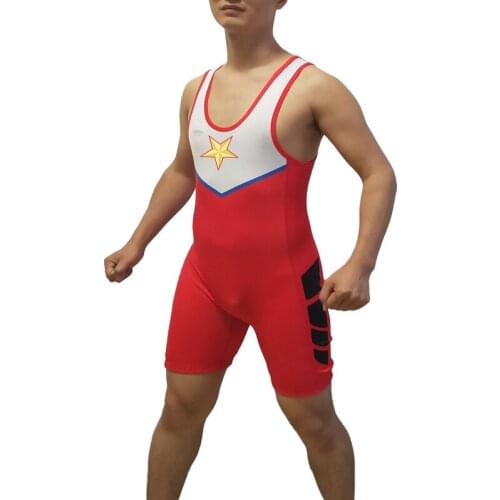 Vertical Stripes Tights Custom Mens Wrestling Singlet Professional Weight Lifting Gym Outfit Man One piece Swimwear