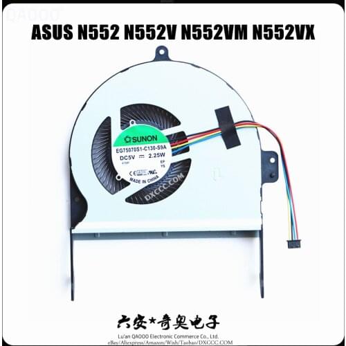 QAOOO Cpu Fan For ASUS N552 N552V N552VX N552VW N552VM Cpu Cooling Fan EG75070S1-C130-S9A