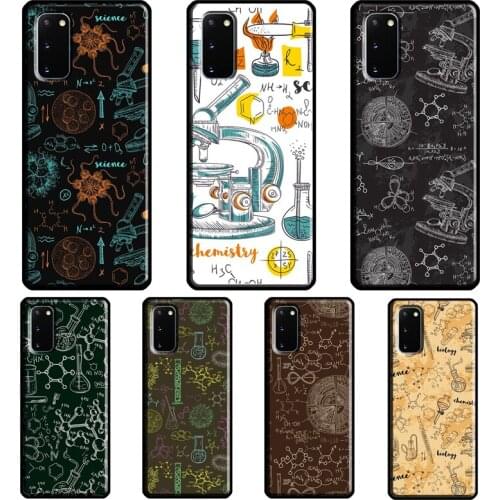 Vintage Seamless Chemistry Laboratory Case For Samsung Galaxy S21 Ultra S8 S9 S10 Plus Note 9 10 Note 20 Ultra S20 FE Back Cover