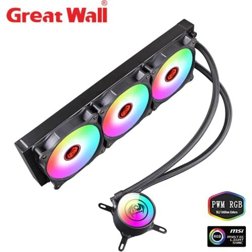 Great Wall Water Cooler RGB 5V 3Pin SYNC PC Liquid Cooling for Intel LGA 1150 1155 2011 AM4 2066 Cooler CPU Water Cooling