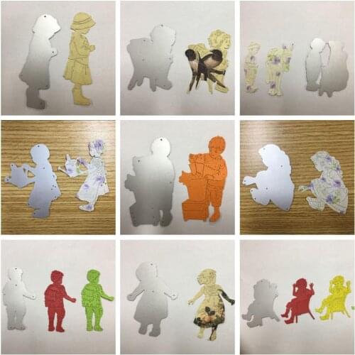 Vigorous Boy And Girls Metal Cutting Dies DIY Crafts Card Album Embossing Scrapbooking Template Stencil New Dies 2019