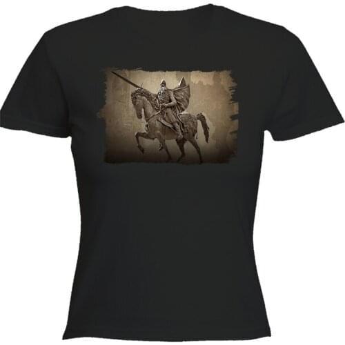 MERCHANDMANIA womens black T-shirt the CID champion Middle Ages clothing women Summer short sleeve