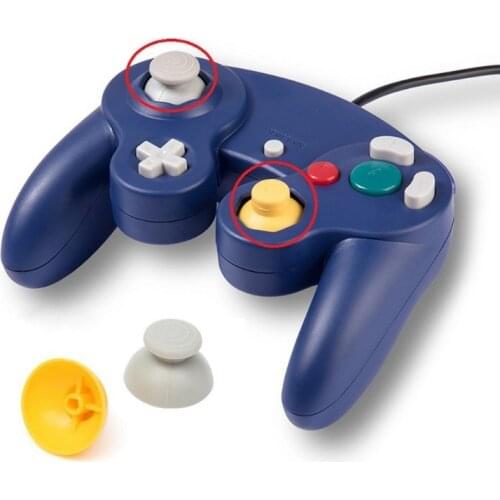 1sets Replacement Analog Joystick Thumb Stick Silicone Cap for Nintend for Game Cube NGC GC Controller R58A