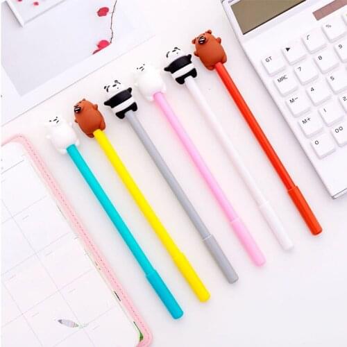 1PCS New Cartoon Creative Cute Panda Gel Pen Student Stationery Novelty Gift School Material Office Supplies
