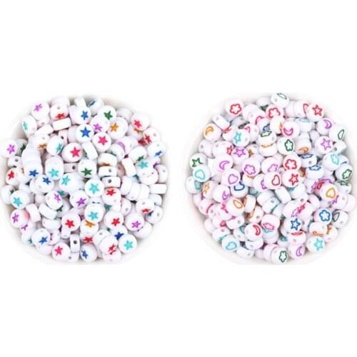 68UE 100pcs/Pack Mini Acrylic Alphabet Beads Small Beaded Materials DIY Bracelet Bead