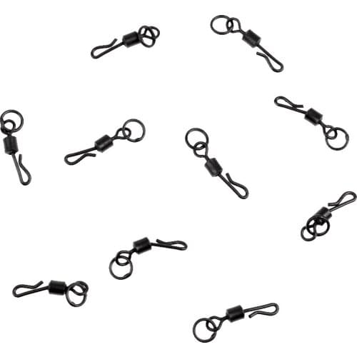 10x Ring Swivels Size 11 For Carp Fishing Tackle Lead Clips Chod Rigs