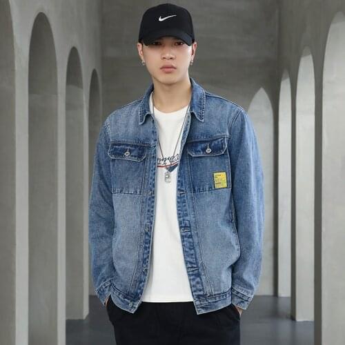 2021 autumn new Mens plus size black denim jacket Fashion high quality classic blue denim jacket Plus size 5XL 6XL 7XL