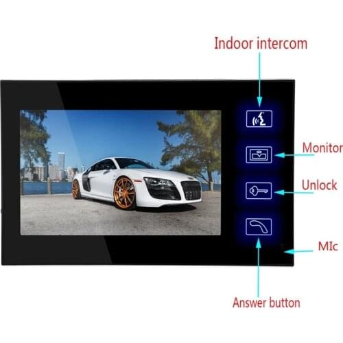 7 Inch Wired Video Doorbell Door Phone Intercom Rainproof Camera Visual Home Security System + Screen Monitors Free Shipping