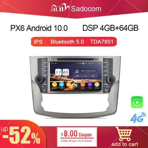 720P PX6 Android 10.0 For Toyota Avalon 2011 2012 4GB RAM Car DVD multimedia Player Wifi RADIO GPS Glonass car radio camera USB