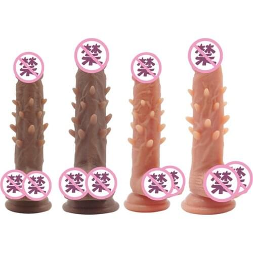 Bestco 18+ Dildo Anal Plug With Spikes Penis G-Spot Orgasm Clitoris Stimulate Erotic Goods Adult Sex Toys Shop For Couples