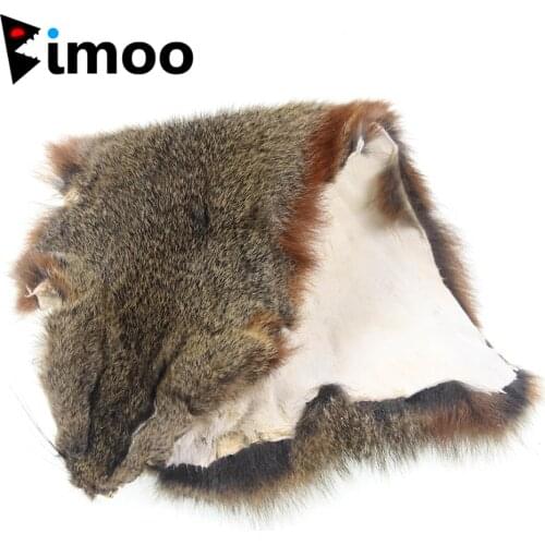Bimoo Whole Pine Squirrel Skin Fly Tying Dry Fly Nymph Bug Dubbing Material Thick Soft Hair Squirre Fur 7 Colors