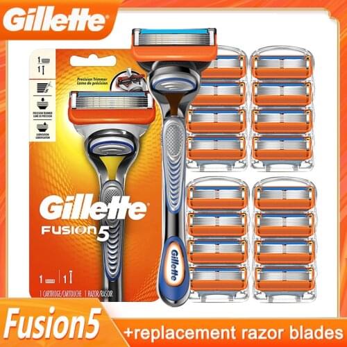 Mens Shaver for Original Gillette Fusion 5 Manual Razor Heads Cassettes Straight Razor Blades Machine for Shaving Shaver Set