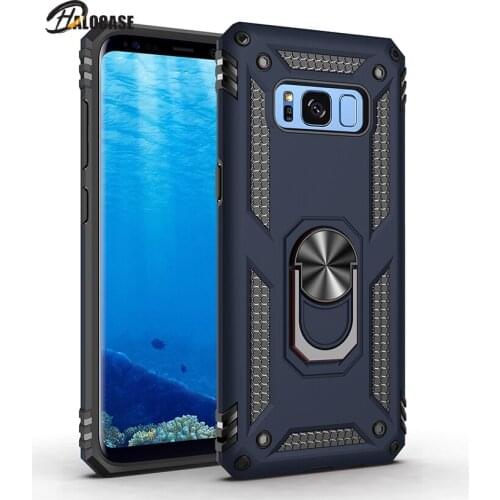 Phone Case For Samsung Galaxy S7 S8 S9 S10 S10E S20 Note 20 10 9 8 S21 Plus Pro Ultra Lite Armor Anti-fall Car Holder Ring Cover