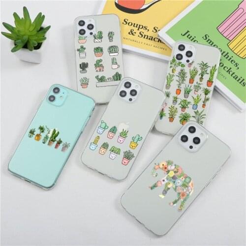 Cactus Plant Leaf For Samsung Galaxy A52 A72 A70 A71 A32 A31 A02S A12 A21S A50 A51 A10 A40 S9 S10 S20 FE S21 Plus Ultra TPU Case