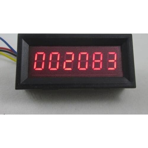 6 Digits Digital Tachometer Speed Measure Meter panel 999999 RPM Red LED Display