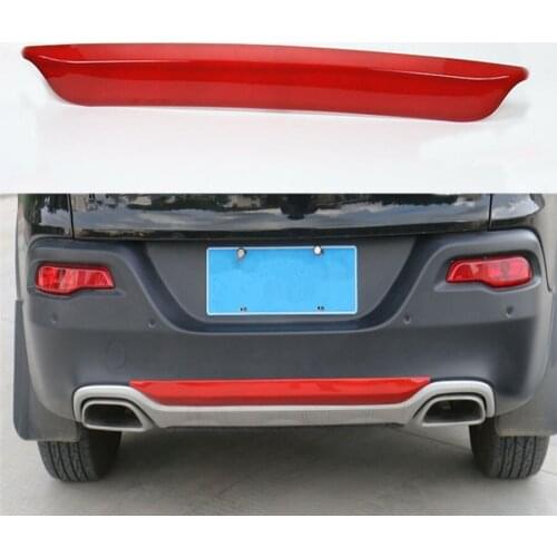 For Jeep Cherokee 2014 2015 2016 Car Exterior Rear Bumper Decor Strip Protection Turnk Sticker Cover Trim Styling ABS