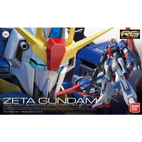 BANDAI GUNDAM RG 10 1/144 MSZ-006 Zeta Z Gundam model kids assembled Robot Anime action figure toys