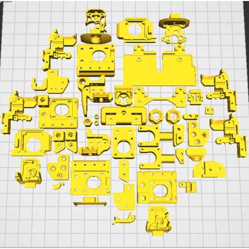 Fussor 1set Tiny-M 3D printer Voron 0 printed parts function parts e-SUN ABS filament red black color