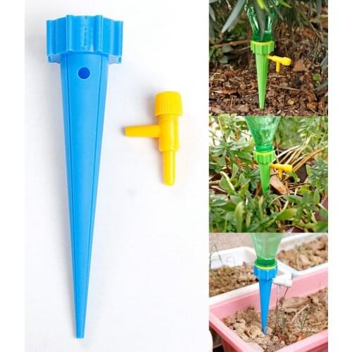 Plant Self Watering Adjustable Stake Water-dropper Automatic Watering Spike Irrigation Dripper with Switch Control Valve J2Y