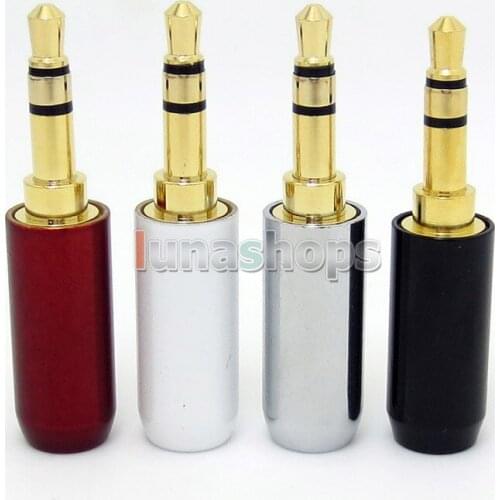 LN004301 3.5mm 3 poles 6mm adapter for Sennheiser Stereo Male Audio Cable Connector DIY Solder