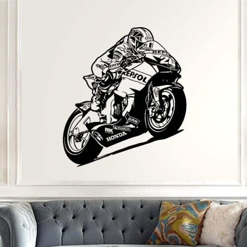 Moto GP Motorcycle Racing Sticker Vehicle Decal Posters Vinyl Wall Pegatina Decor Mural Sticker Autobike Racing Decals