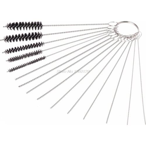 New Carburetor Carbon Dirt Jet Remove 10 Cleaning Needles + 5 Brushes Cleaning Tool Kit AUG29 Wholesale&DropShip