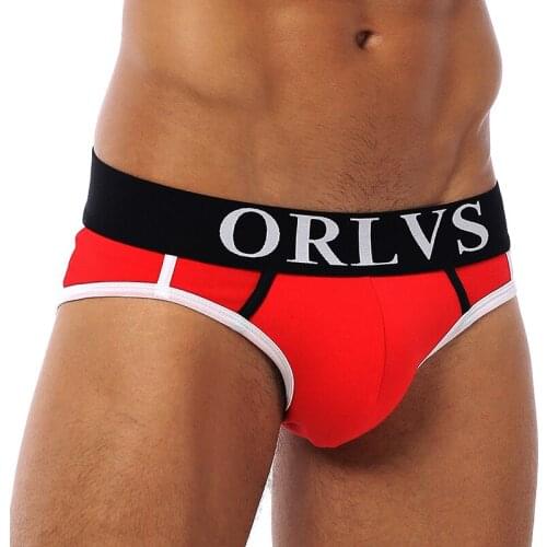 ORLVS Brand 50PC/LOT Wholesale Mesh Men Underwear Sexy Briefs Quick Dry Breathable Cotton Men Briefs Comfortable Underpants