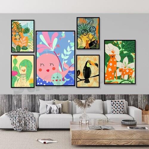 Monkey Print, Kids chameleon Print, Botanical Print, Jungle, Nursery Print, Kids room print, Animals Print, Jungle Animals, Wall