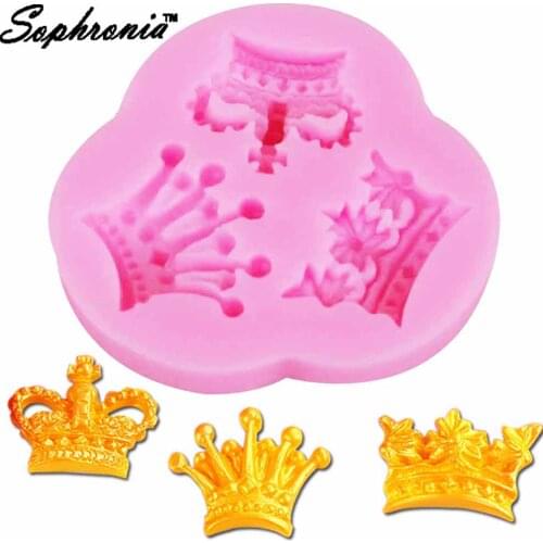 Sophronia Silicone Baking Molds Crown Party Fondant Cake Decorating Tools Queen Chocolate Candy Clay Gumpaste Moulds m789