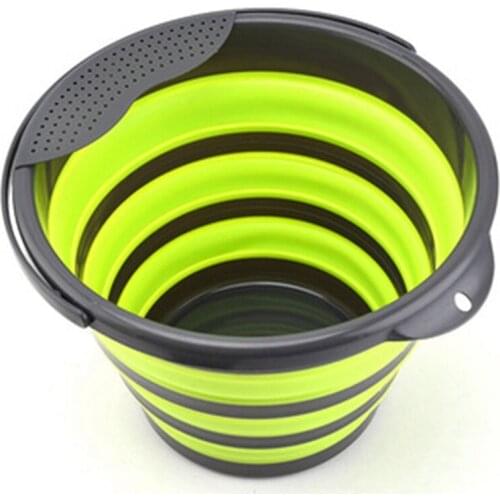 Collapsible Bucket Portable Bucket Car Washing Bucket Water Bucket Container with Handle for Backpacking Camping