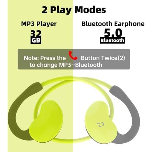 Sport MP3 Player headphone 32 GB waterproof bluetooth earphone 10 hours time wireless headset with micphone stereo