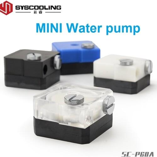 Syscooling SC P60A pump 450L/H Brush-less DC 12V 25DB MCU Acylic Water Pump with LED for PC Cooling System