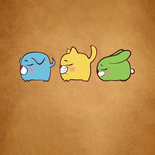 Cartoon Animal Patches Iron on Transfer Cat Patches for Kids Clothes DIY Applique Heat Transfer Vinyl Stickers